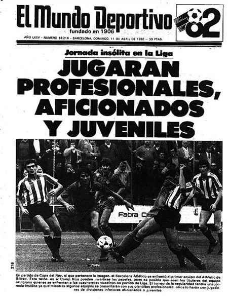 portada EL MUNDO DEPORTIVO (11/04/1982)